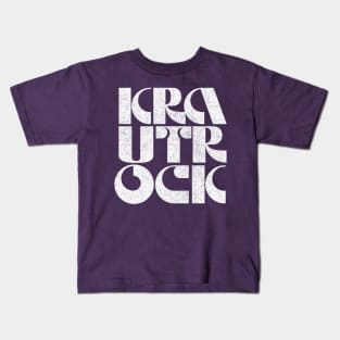 Krautrock /// Retro 70s Typography Design Kids T-Shirt